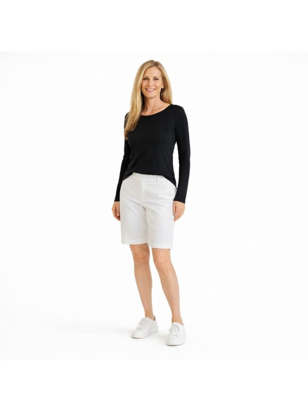 Lauren Ralph Lauren M Dark Black Long Sleeve Cotton Knit Top